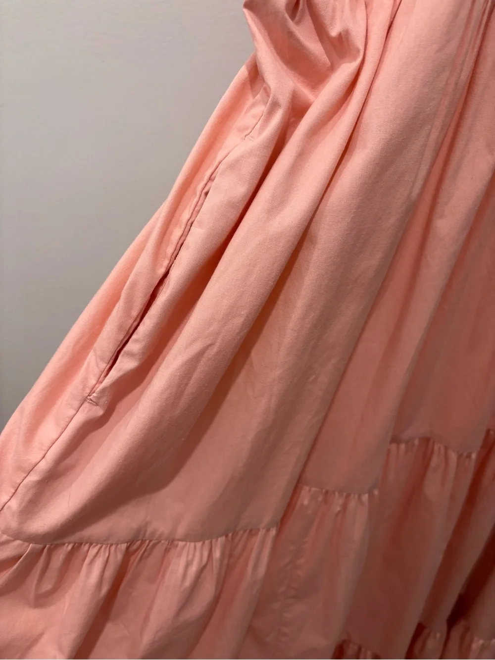 Abercrombie and Fitch pink smocked maxi dress with pockets size xxl